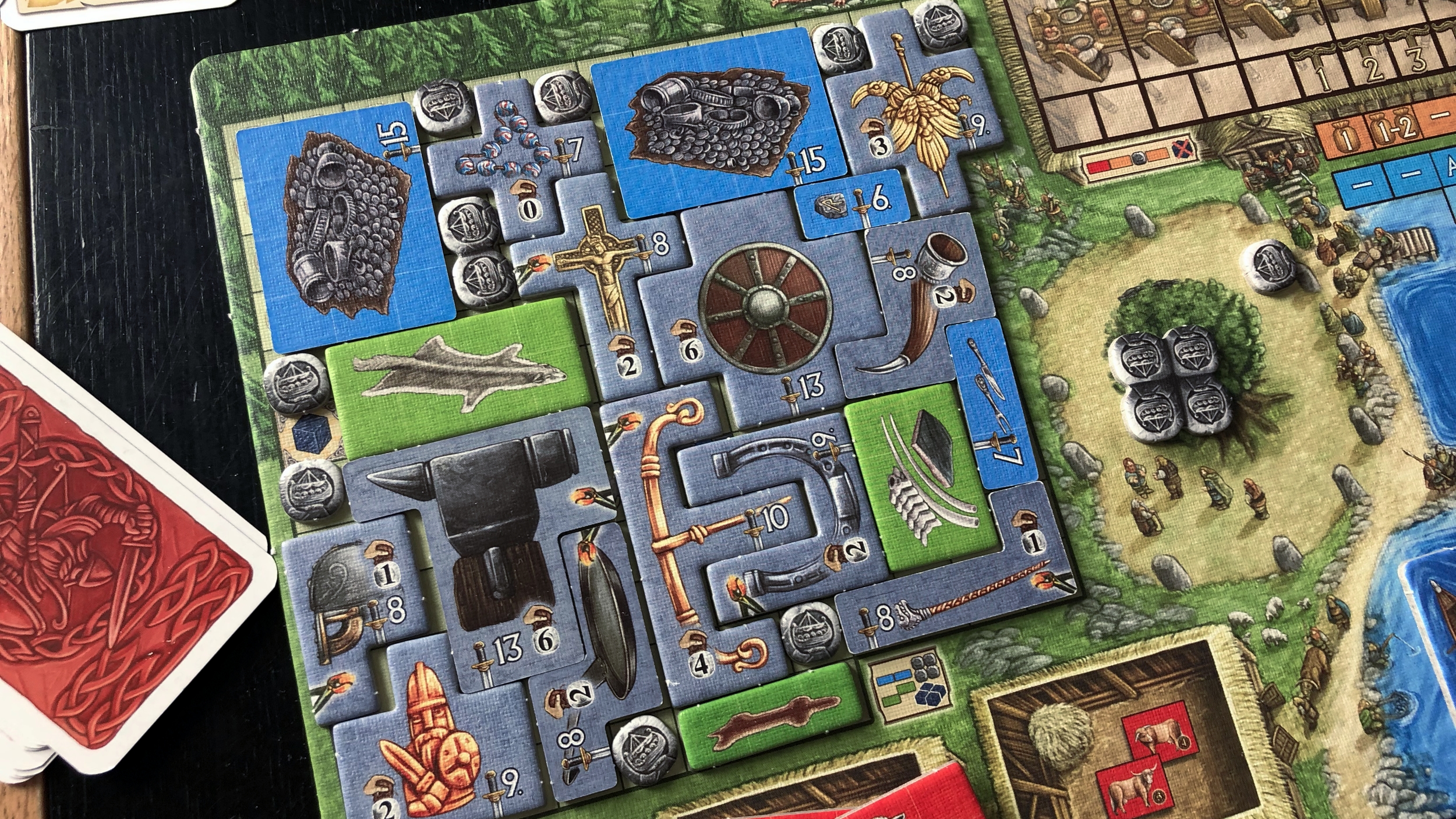 Completely filled home board in A Feast for Odin