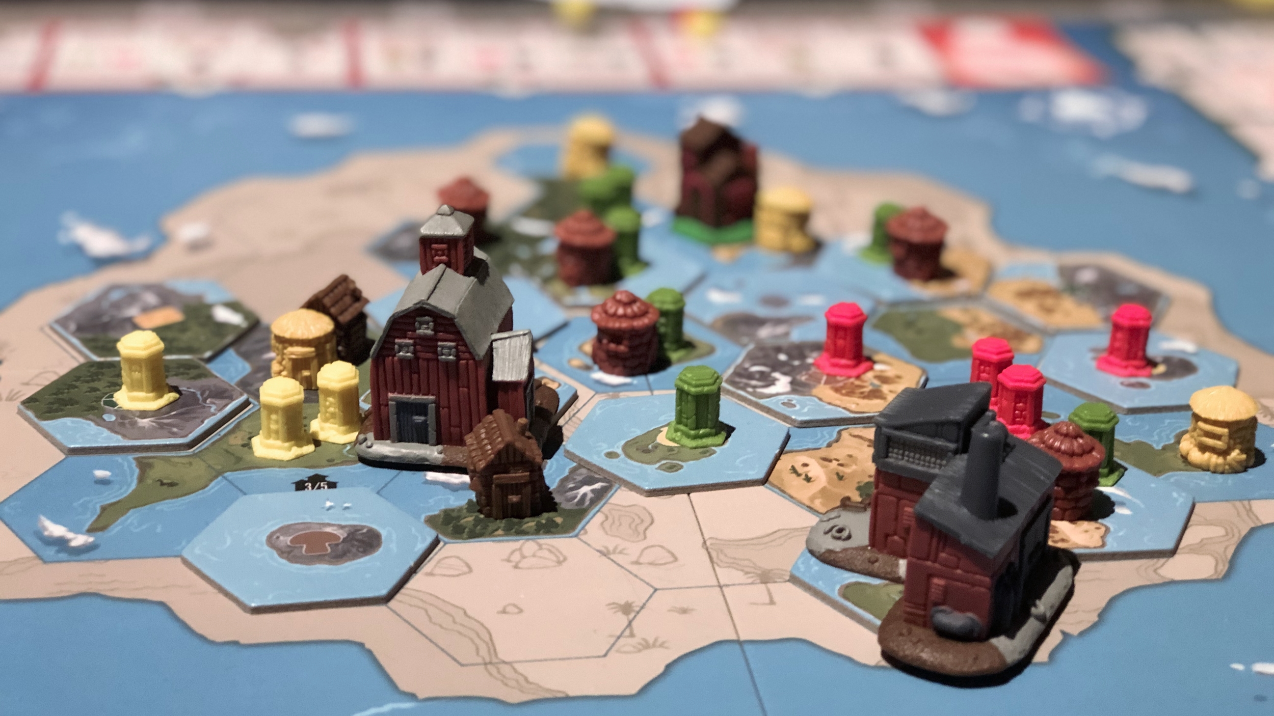 Tapestry board during play