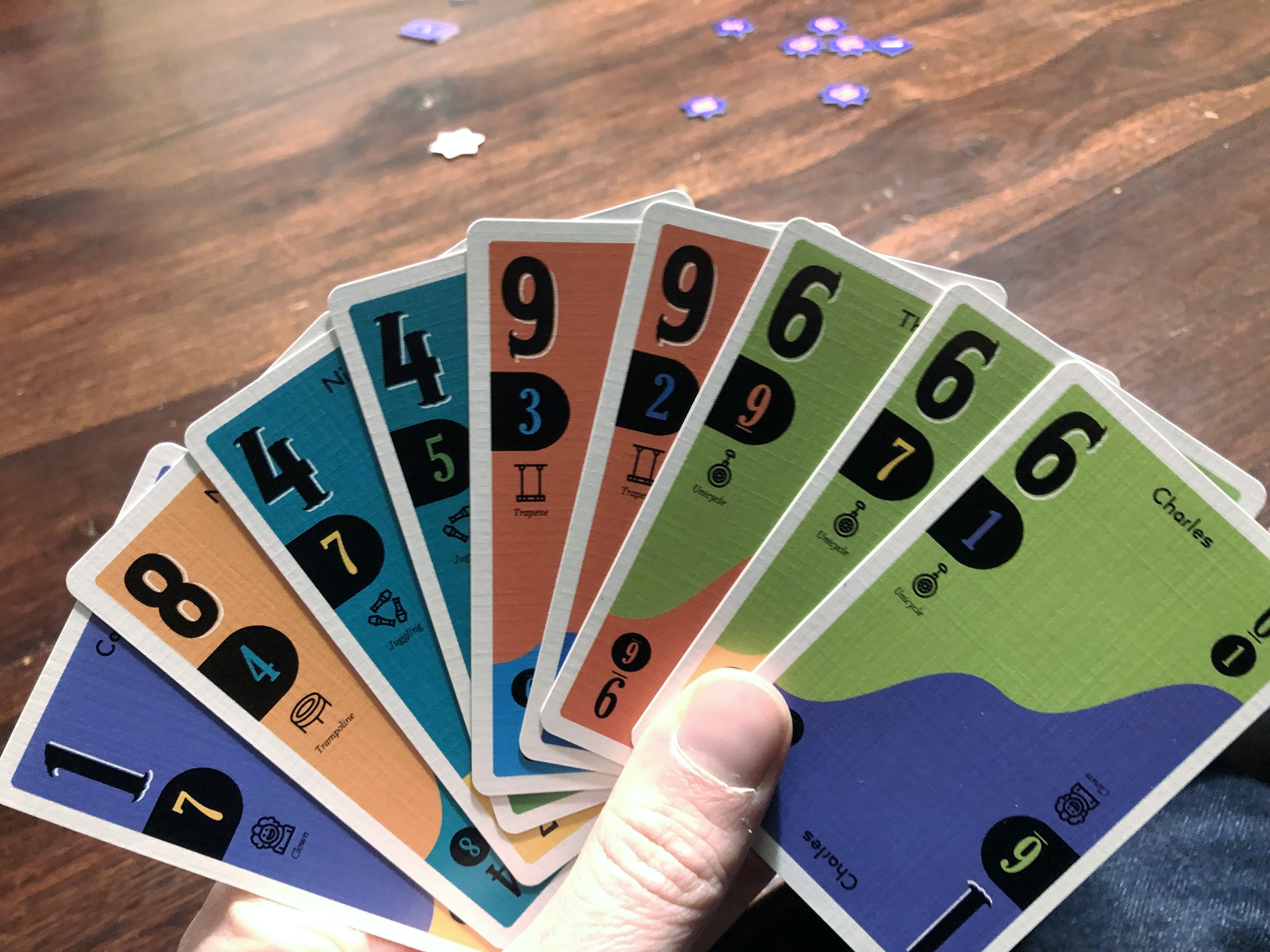 A hand of Scout cards