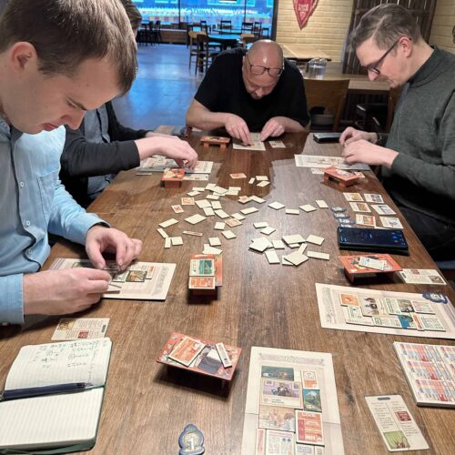 A group of people playing Fit to Print