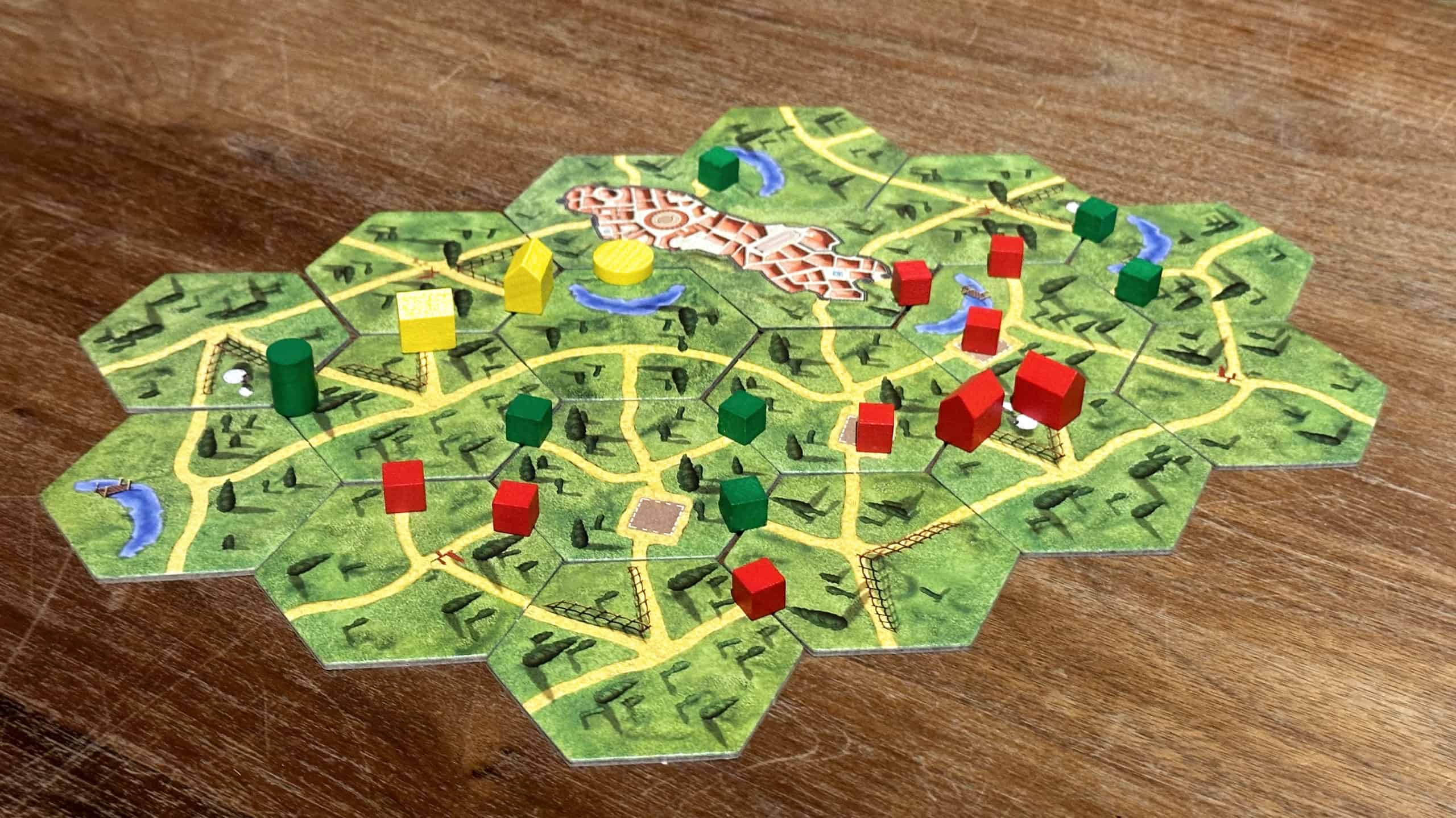 A game of All Roads: tiles and tokens