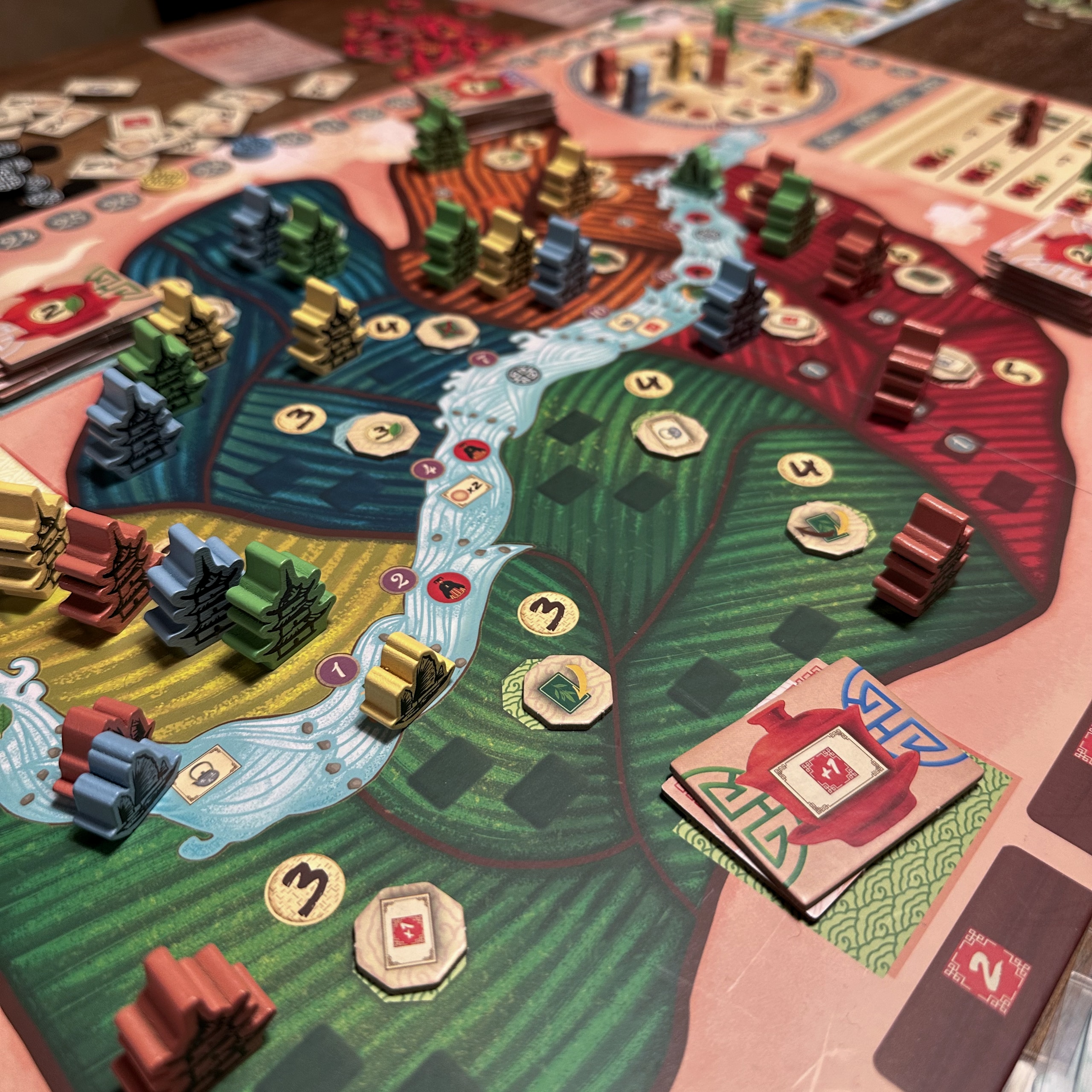 Close-up of the Tea Garden board.