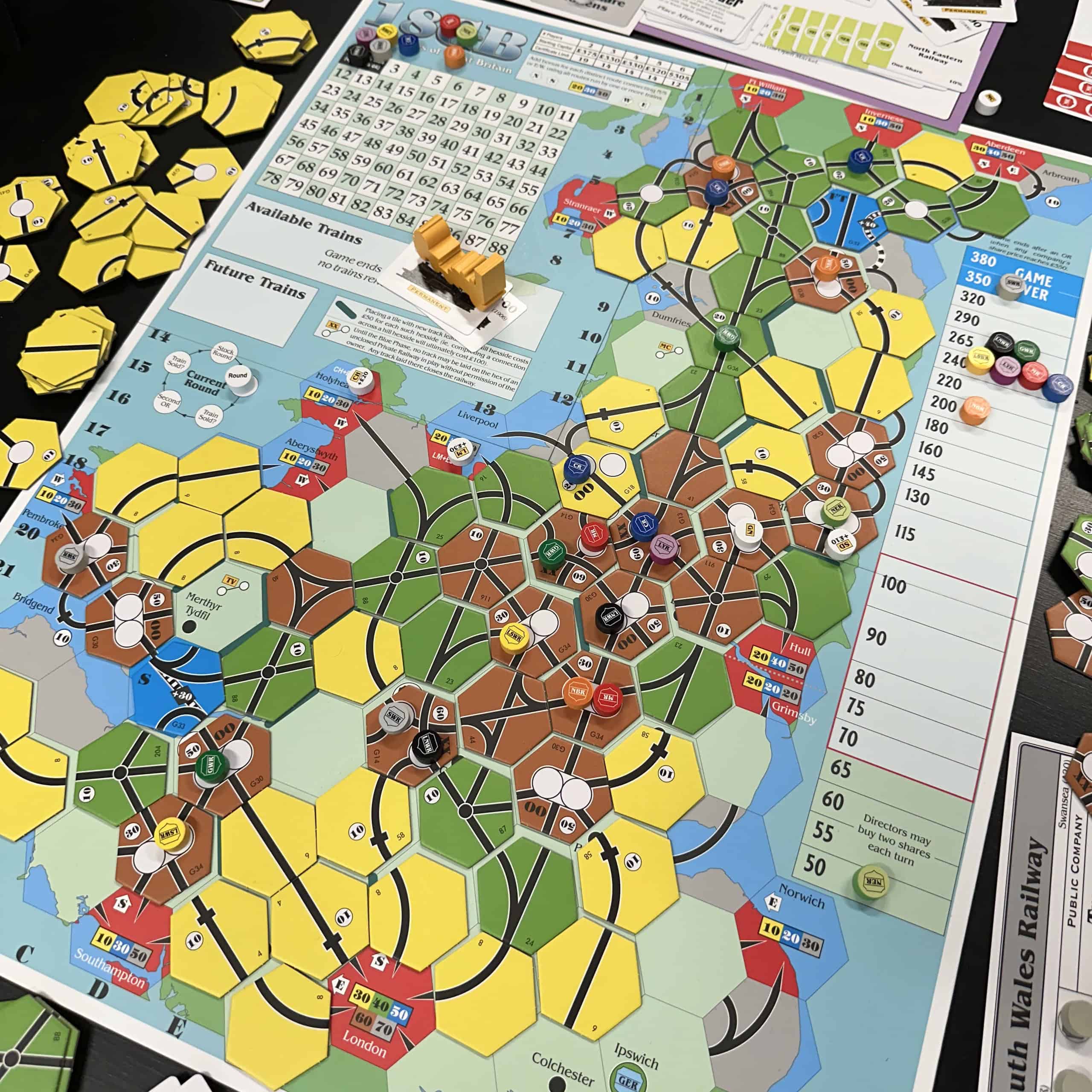 18GB board at the end of the game