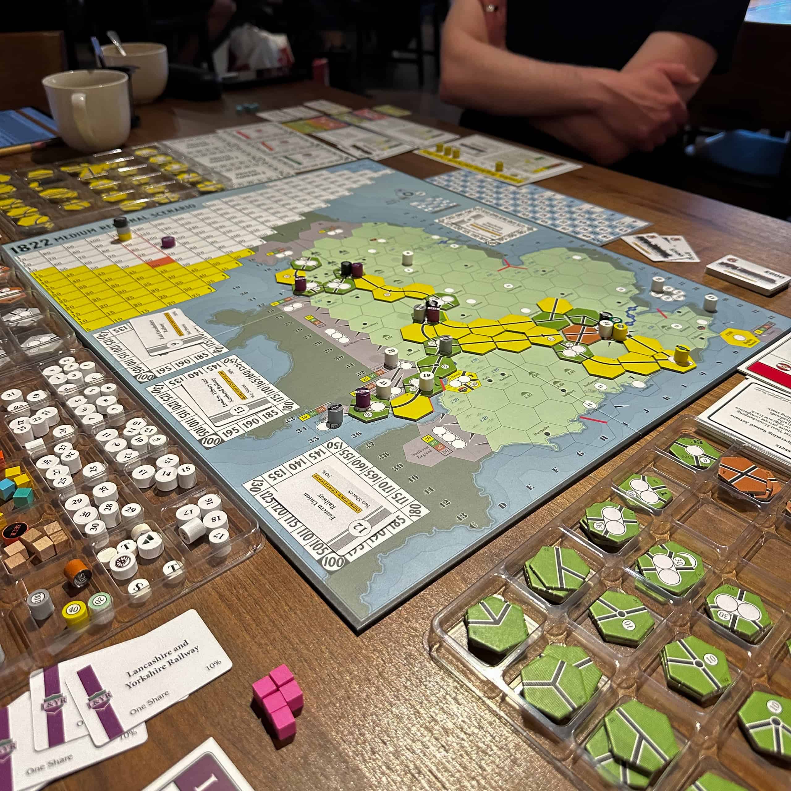 1822 Medium Regional Scenario board, with track built from London to southern Wales and the Manchester region.