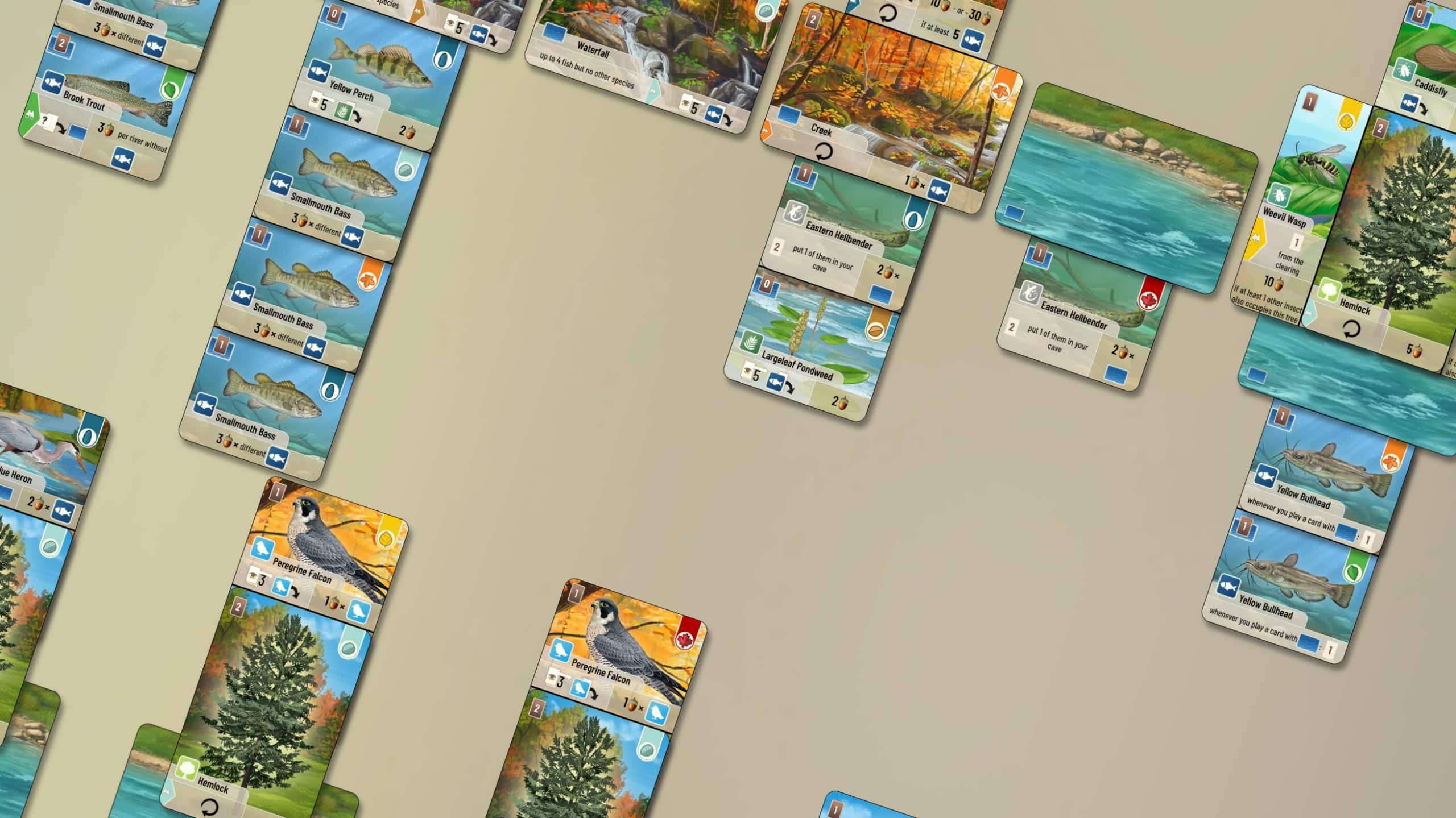 Closeup on BGA Smoky Mountains game board